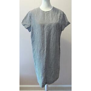 NWT Jenni Kayne Linen Striped Shortsleeve T-Shirt Shift Dress Size S